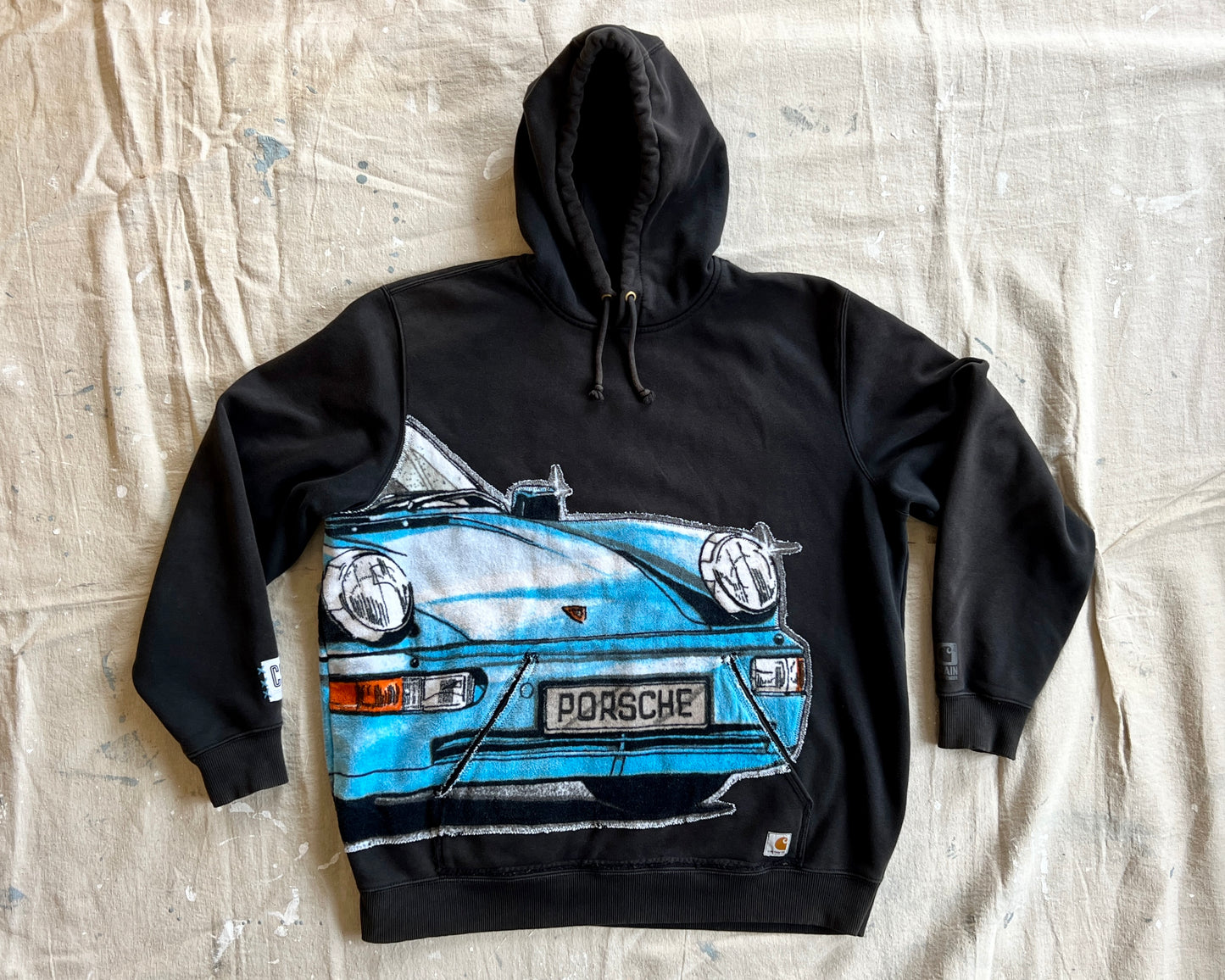 Custom Carhartt Hoodie - Porsche - Men's XXL Tall