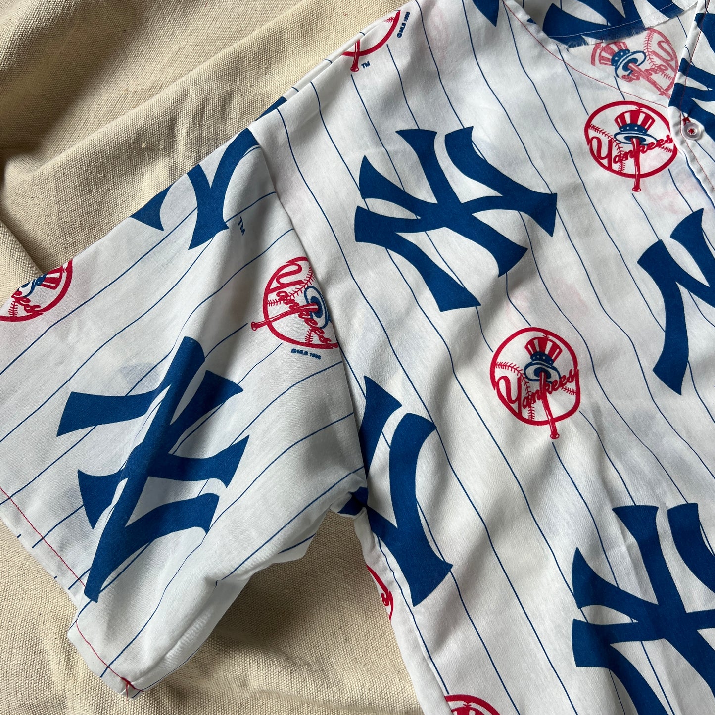 Baseball Jersey - Yankees Bedsheet - Men's XXL