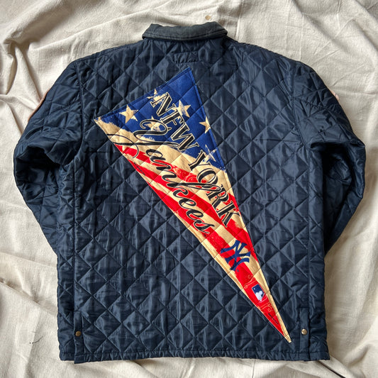 Yankees Jacket - Navy with Quilted Pattern