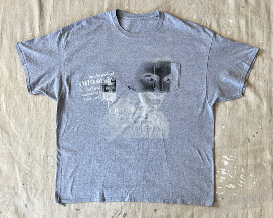 Custom Vintage Ad T-Shirt - Grey - Men's XXXL